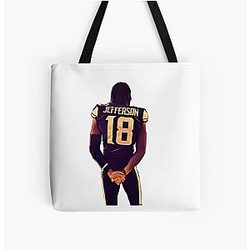 Justin Jefferson posing All Over Print Tote Bag