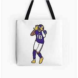 Justin Jefferson Football Tote Bag