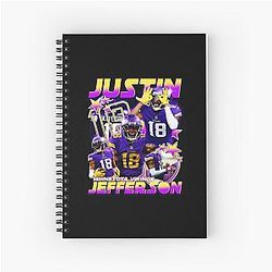 Justin Jefferson Retro Collage Notebook