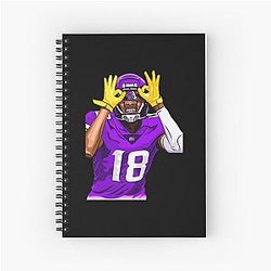 Justin Jefferson Griddy Spiral Notebook