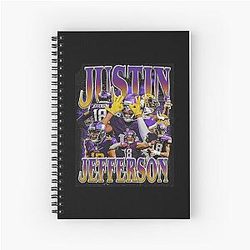 Justin Jefferson Vintage Spiral Notebook