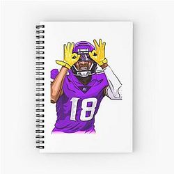 Justin Jefferson Griddy Spiral Notebook