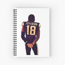 Justin Jefferson posing Spiral Notebook