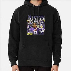 Justin Jefferson Retro Pullover Hoodie