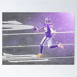Justin Jefferson Illustration Poster