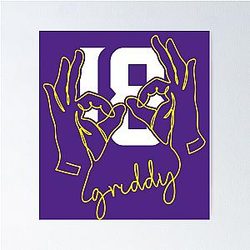 Justin Jefferson Griddy Poster