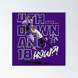 Justin Jefferson 4th Down and 18 Poster