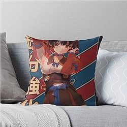 Mumei Hozumi Kabaneri of the Iron Fortress Retro Anime Manga design - Gift - Anime Throw Pillow