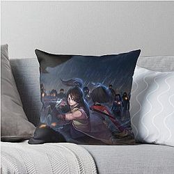 Kabaneri of the Iron Fortress Midnight Samurai Throw Pillow