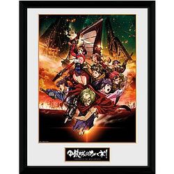 GB eye Kabaneri of the Iron Fortress Collage Framed Print, Wood, Various, 52 x 44 x 3 cm