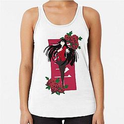 Yumeko Jabami - Kakegurui Anime Print - Floral Racerback Tank Top