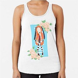 Runa Yomozuki - Kakegurui anime print floral racerback tank top