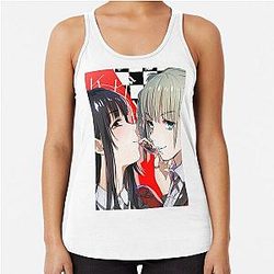 Kakegurui Yumeko Jabami and Kirari Momobami Racerback Tank Top