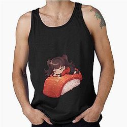 Compulsive Kakegurui Mary Saotome Chibi Sushi Kawaii Gambler Tank Top