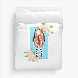 Runa Yomozuki - Kakegurui anime floral duvet cover