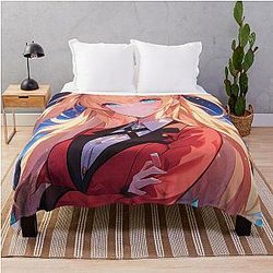 Mary Kakegurui Anime Girl Gambling Cards Throw Blanket