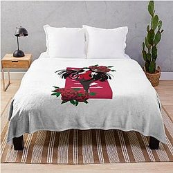 Yumeko Jabami - Kakegurui Anime Print Floral Throw Blanket