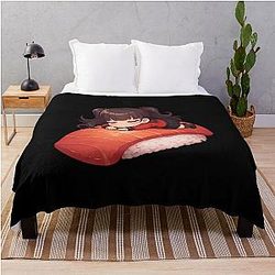 Compulsive Mary Saotome Kakegurui Chibi Sushi Gambler Throw Blanket