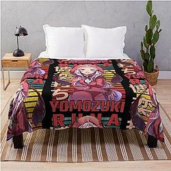 Runa Yomozuki Kakegurui Retro Anime Design Throw Blanket