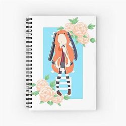 Runa Yomozuki - Kakegurui anime print floral Spiral Notebook