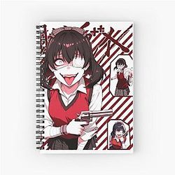 Midari Ikishima Kakegurui Anime Aesthetic Japanese Manga Goth Spiral Notebook