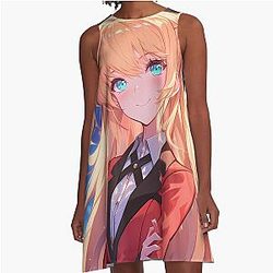 Mary Saotome Kakegurui Anime Girl Waifu Gambling Cards A-Line Dress