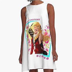 Kakegurui - Mary Saotome White Flowers A-Line Dress