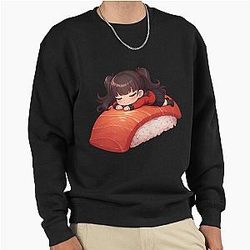 Compulsive Mary Saotome Kakegurui Chibi Sushi Kawaii Playful Gambler Pullover Sweatshirt