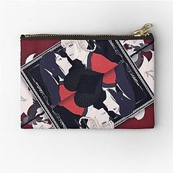 Kakegurui Kirari Momobami and Sayaka Igarashi Spread Zipper Pouch