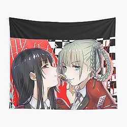 Kakegurui Yumeko Jabami and Kirari Momobami Spread Tapestry