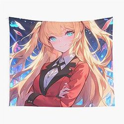 Mary Saotome Kakegurui Anime Girl Gambling Cards Chaos Energy Tapestry