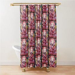 Runa Yomozuki Kakegurui Retro Anime Design Shower Curtain