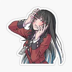Yumeko Jabami from Kakegurui Sticker becomes 
Yumeko Jabami from Kakegurui