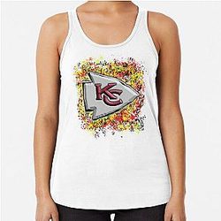 Revamped Kansas City Chiefs Logo with Splatter Background Tank Top