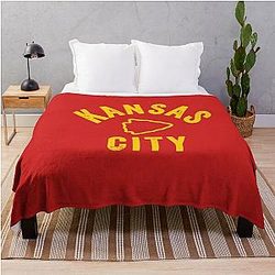 Kansas City KC Super Tee KC Fanatic & Cool Gift Ideas KC Fan Throw Blanket