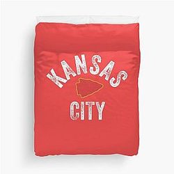 2021 Kansas City Super T Shirts KC Fan Gifts & Retro Styled Kansas City Super Fan Duvet Cover