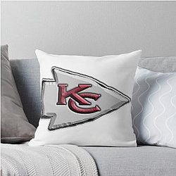 Basic Kansas City Chiefs Logo Throw Pillow