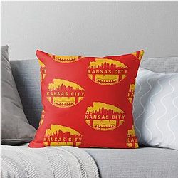 Kansas City Football Vintage KC Chiefs 2020 Throw Pillow