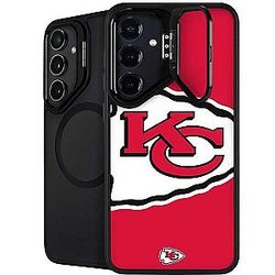 Skinit Kickstand Phone Case Compatible with Galaxy S24 Officially Licensed NFL Kansas City Chiefs Large Logo