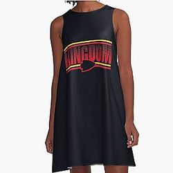 Kansas City Football Missouri Arrowhead Retro Chief Gift A-Line Dress