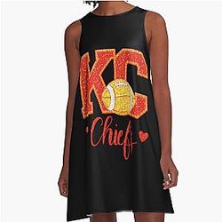 Art Kansas City Chiefs A Line Dress