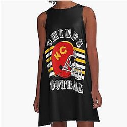 Art Kansas City Chiefs A Line Dress