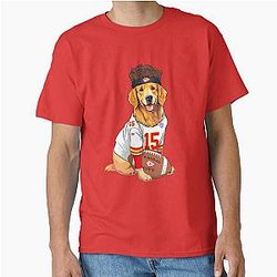 Kansas City Chiefs Patrick Mahomes Golden Retriever NFL Classic T-Shirt