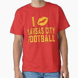 I Love Kansas City Football For Ladies Women Wife Classic T-Shirt