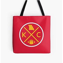 Retro Kansas City Football Emblem Vintage KC Tote Bag