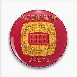 Kansas City Chiefs Arrowhead Stadium Poster Pin