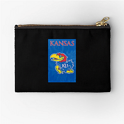 Kansas Jayhawks Fan Art Kansas Jayhawks Zipper Pouches