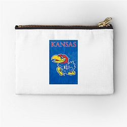 Kansas Jayhawks Fan Art Kansas Jayhawks Zipper Pouches