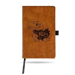 Kansas Jayhawks Brown Laser Engraved Small Notebook 8.25" x 5.25" Office Accessory