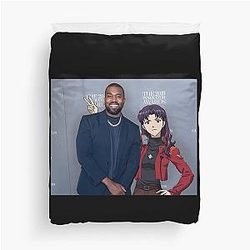 Misato and Kanye West Duvet Cover